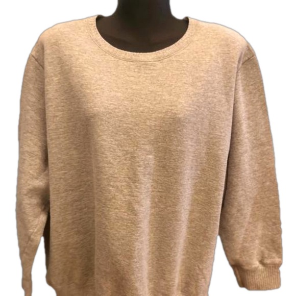 NWOT 3X Just My Size THICK gray long sleeve crew neck sweatshirt - Picture 6 of 15